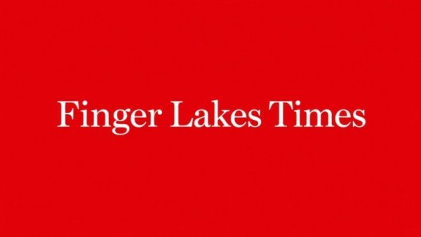 Finger Lakes Times logo on red background.