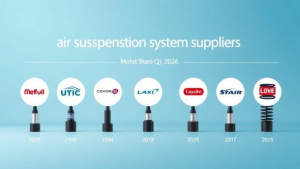Infographic of air suspension suppliers by market share in China.
