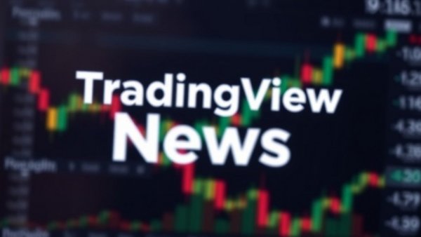 Blurred TradingView News backdrop with financial graphs.