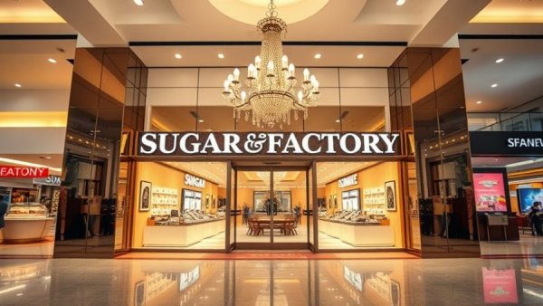 Closed Sugar Factory in Detroit with elegant chandelier.