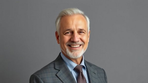 Headshot of a smiling older man in business attire