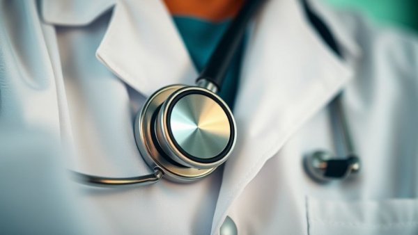 Close-up stethoscope on lab coat representing health trends in Metro Detroit.