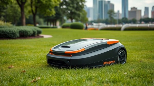 Husqvarna Automower 560 EPOS robot mower in city park