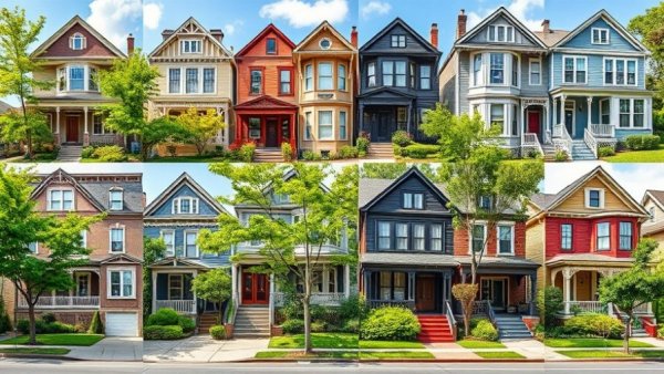 Evanston housing crisis solutions illustrated by diverse home styles.