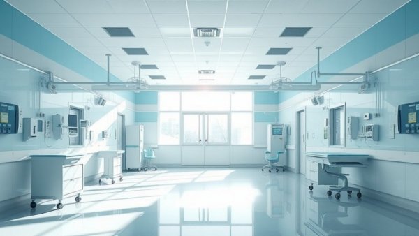 Empty hospital room representing Michigan healthcare costs crisis.