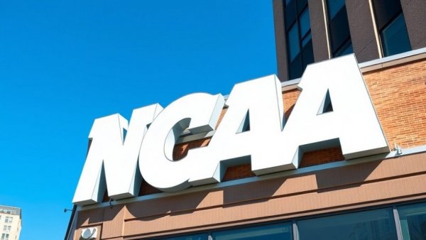 NCAA sign symbolizing collective bargaining in college sports.
