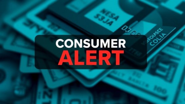 Consumer alert graphic with financial themes alluding to predatory real estate practices.