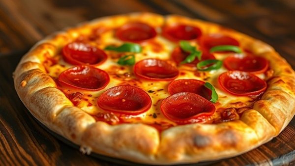 Hungry Howie's pizza with pepperoni and golden crust.