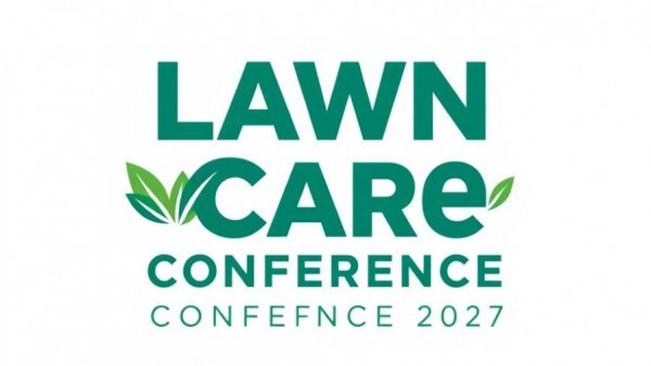 Lawn Care Conference 2027 logo with leaf design.