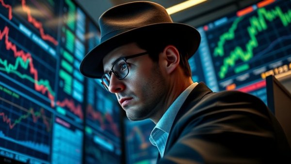 Trader analyzing stock market graphs, reflecting GoDaddy stock performance.