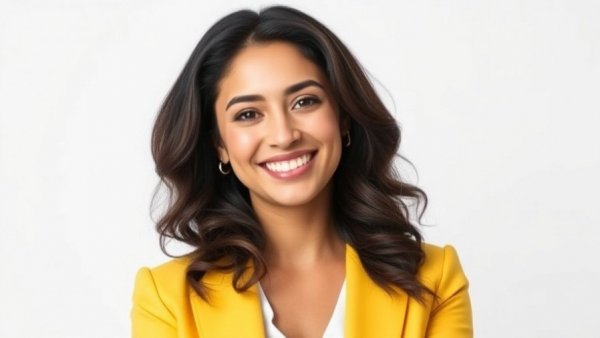 Professional woman smiling for rental property oversight services.