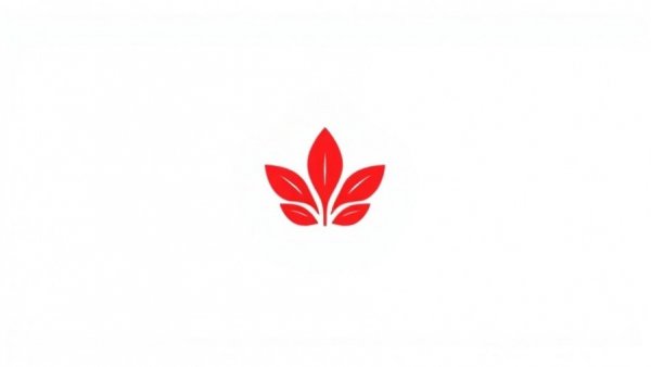 Stylized leaf logo on red background for rental property oversight services.