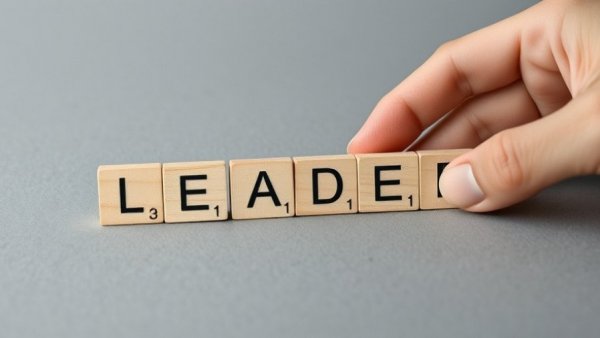 Drucker Falk logo with wooden blocks spelling 'LEADER'.