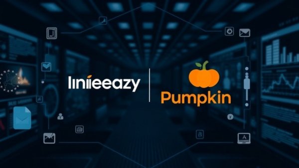 Modern graphic with Ineazy and Team Pumpkin logos in a digital marketing context.