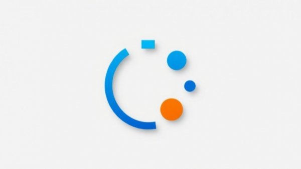 Simplistic blue and orange logo design for SMB Creator marketing strategies.