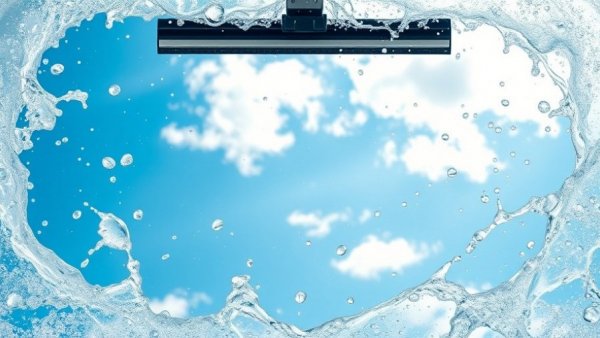 Clear window showing blue sky with clouds, highlighting B2B marketing strategies.