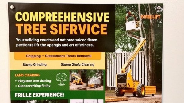 Lawn fertilization and weed control services Muskegon advertisement.