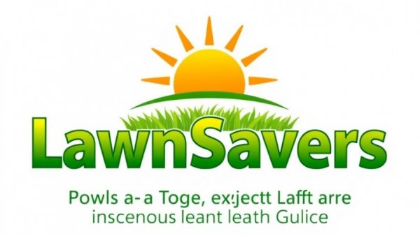 Best lawn care service company Greater Toronto Area vibrant logo with sun and grass