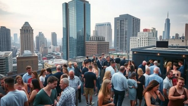 Lively rooftop party in one of the best cities for outdoor parties 2026.