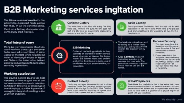 Comprehensive infographic on B2B marketing services integration.