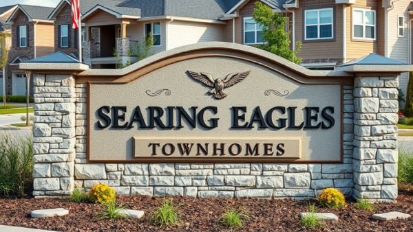 Soaring Eagles Townhomes entrance in Colorado Springs
