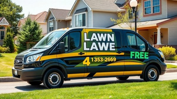 Lawn care truck for weed control services in Muskegon promoting franchise.