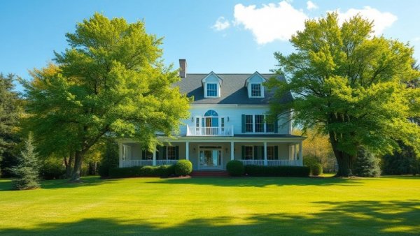 Spacious house in lush green setting for professional rental administration.