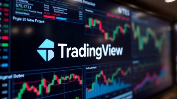 TradingView News logo with digital charts on dark background.