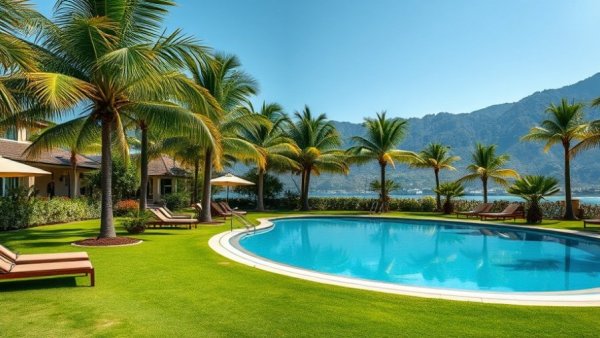 Luxurious resort pool for rental property oversight services