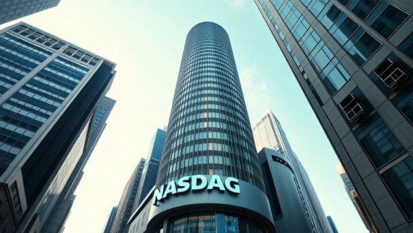 NASDAQ building showcasing integrated digital marketing strategy