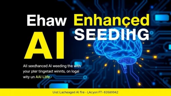 Advertisement for enhanced AI seeding in digital marketing.