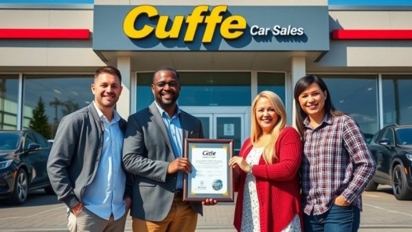 Cuffe Car Sales team receives Best Online Marketing Award.
