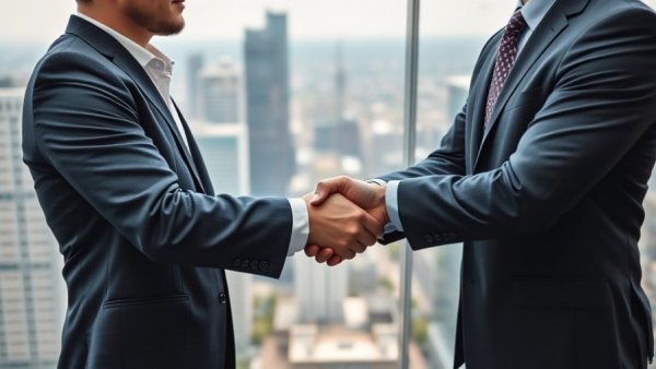 Digital marketing strategies for local businesses, featuring handshake and confident businessman.
