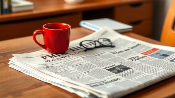 Press release on a table with glasses and coffee cup for tree health services Leawood Kansas.