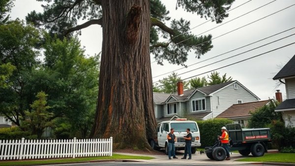 Tree care consult fees Shelby Michigan with a tall tree and truck