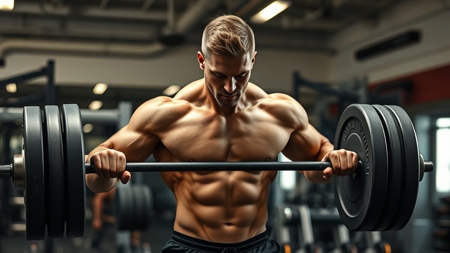 Muscular individual lifting a barbell, showcasing fitness guidance for retirees Muskegon.