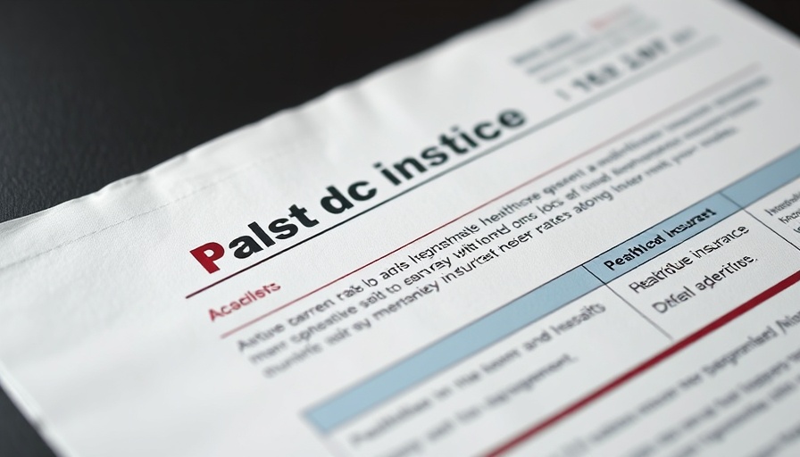 Close-up of a healthcare insurance past due bill on a dark surface.