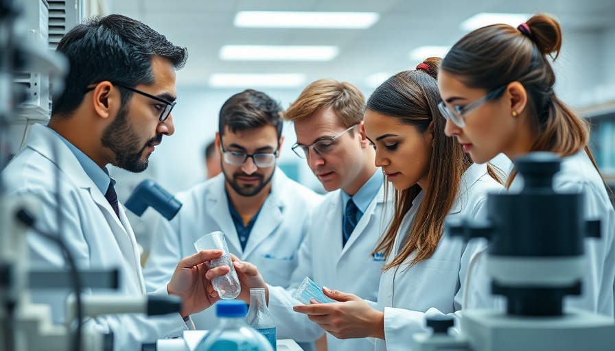 Researchers in a lab developing innovative cancer treatments.
