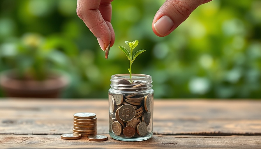 Financial growth concept with coins and plants representing Clorox Stock.