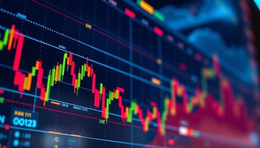 Vibrant stock market graph with dynamic line charts, Palantir Technologies investment focus.