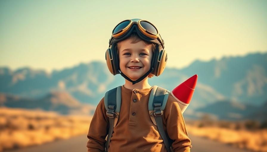 Young boy with toy rocket backpack symbolizes Rocket Lab revenue growth.