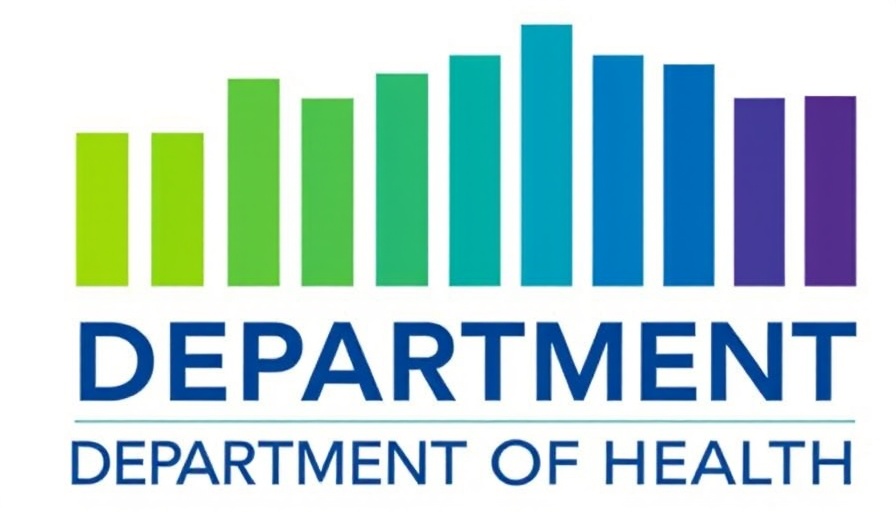 Logo for Department of Health with colorful bars, senior care advisors Muskegon.
