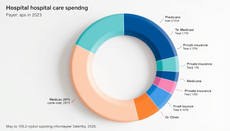 Donut chart of 2023 hospital spending by payer.