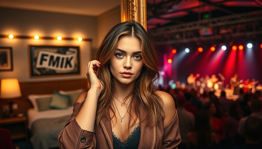 Grimes posing in mirror and at event, linked to autism and ADHD diagnosis.