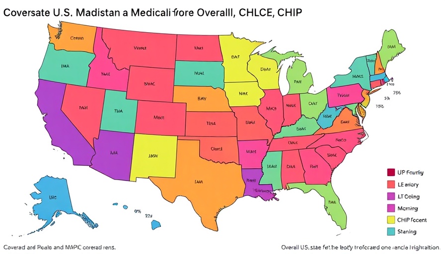 Map of Medicaid CHIP coverage by state, 2023