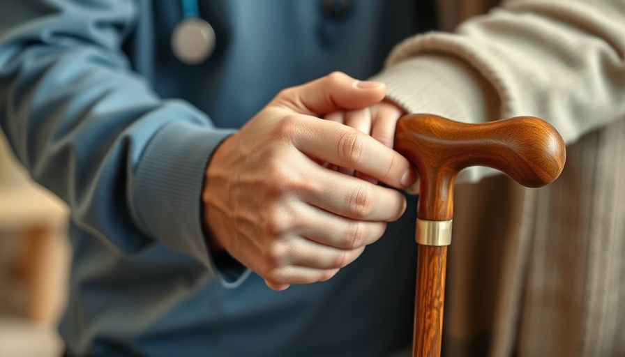 Senior care advisors Muskegon: close-up of hands illustrating support.