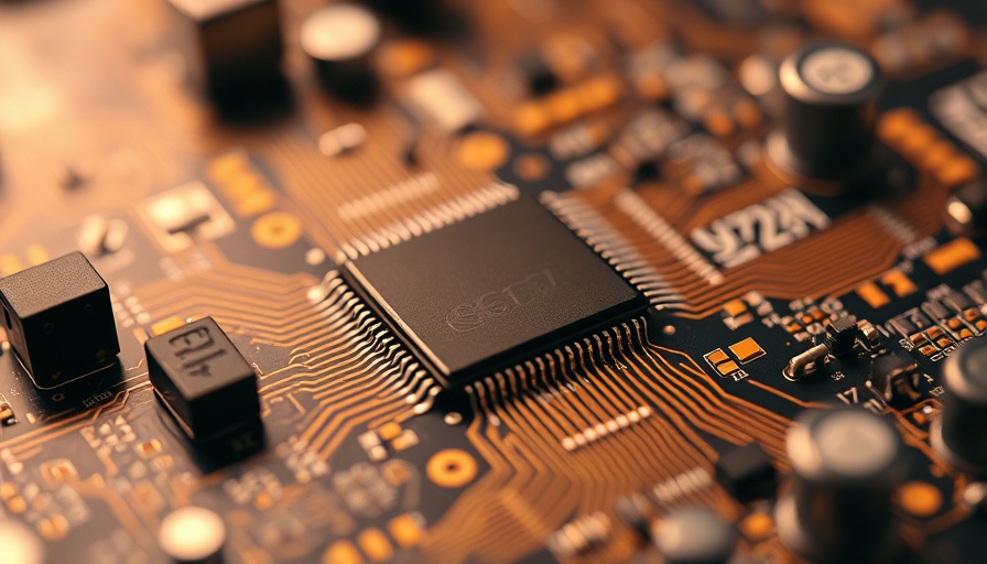 Detailed close-up of microchip highlighting Intel stock performance for retirement investment.