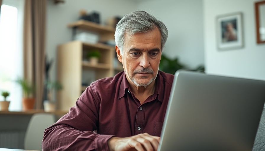 Older man researching; buy Tractor Supply stock online