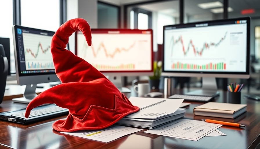 Documents and charts on office desk highlight Interactive Brokers sales growth.