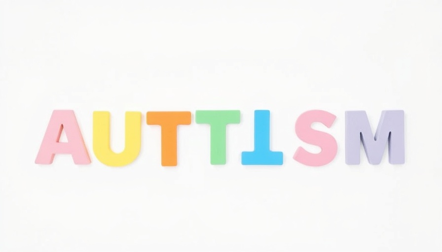 Colorful autism puzzle pieces arranged in a line.
